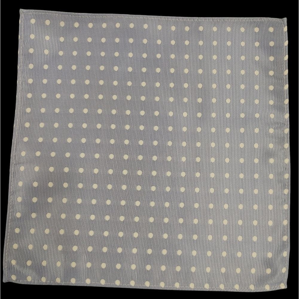 ALLURE MEN'S MULTI-DOT POCKET SQUARE BLUEBIRD/ WHITE.